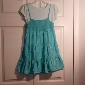 Tank top dress with under shirt